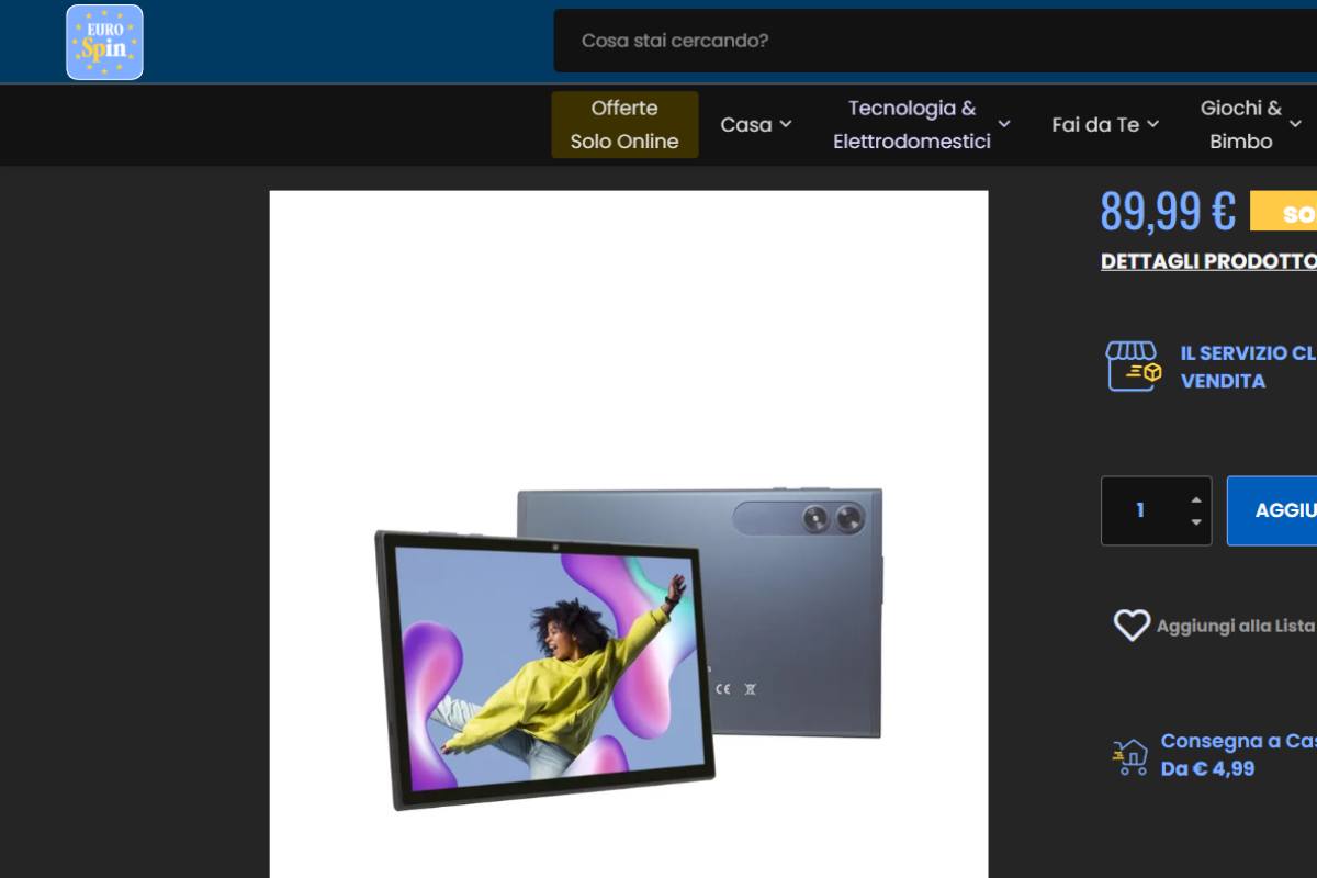 Tablet promozione Eurospin